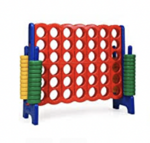 Giant Connect Four game on white background